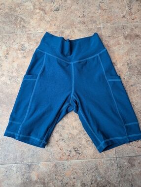 Wolven Blue Bike Shorts